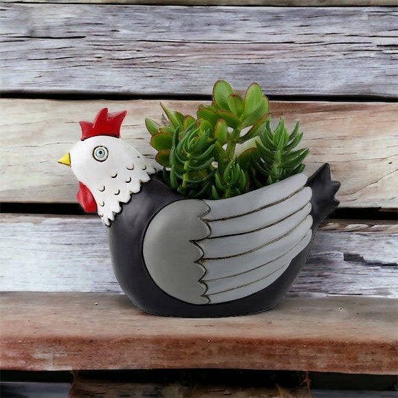 Chicken Chook Pot Planter Plant Small