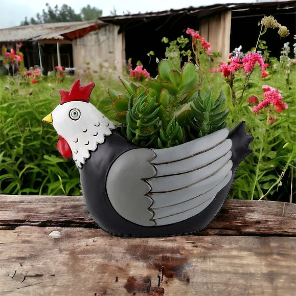 Chicken Chook Pot Planter Plant Small