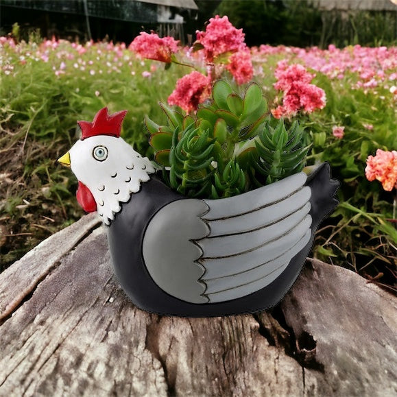 Chicken Chook Pot Planter Plant Small